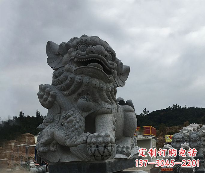 宜宾南方狮子石雕,让街边景观更加美观