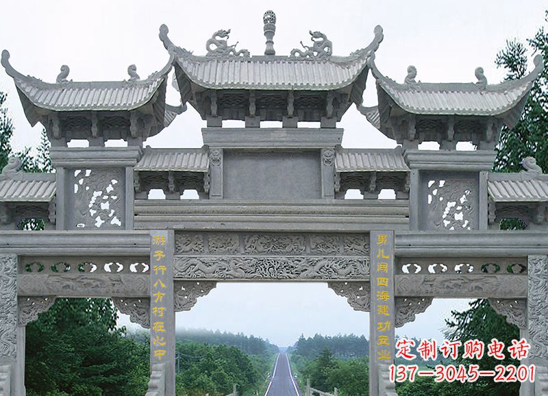 宜宾金昌石雕牌坊雕刻