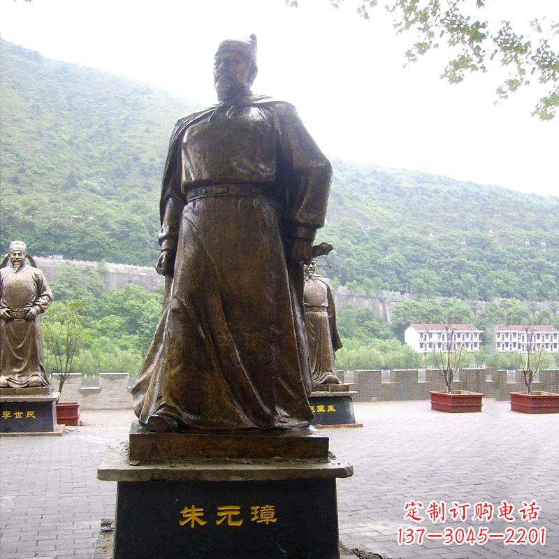 宜宾传承古代荣耀,朱元璋帝王铜雕塑像