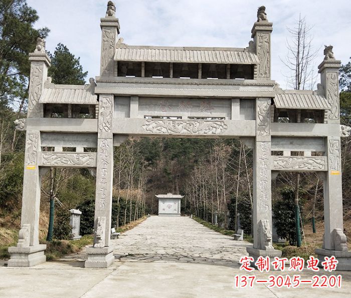 宜宾中领雕塑定制牌坊石雕