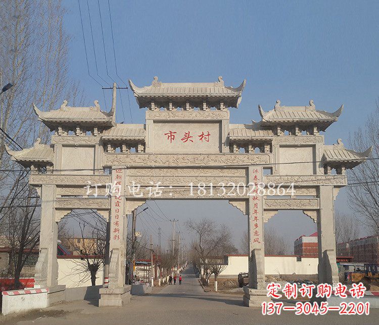 宜宾景区三门七楼石雕牌坊——精美绝伦的牌坊雕塑