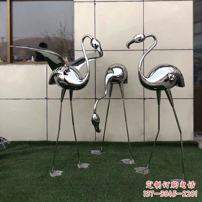 宜宾魅力传递,不锈钢仙鹤雕塑