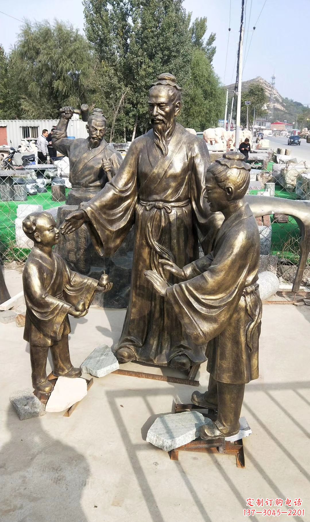 宜宾孔融让梨人物雕塑,传承名家之美
