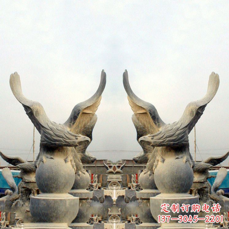宜宾精美老鹰青石雕塑,呈现独特自然美