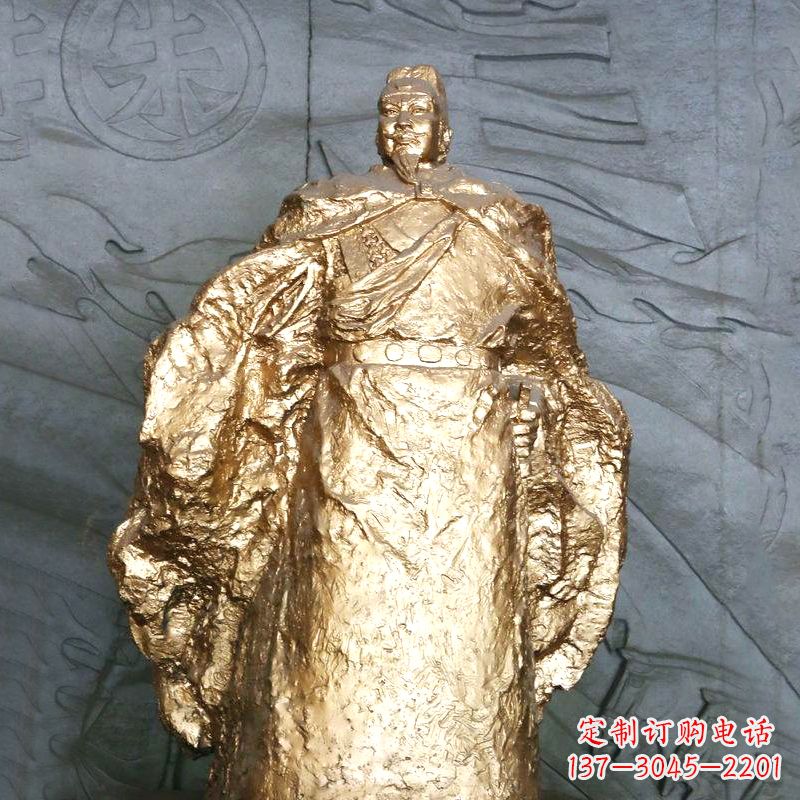 宜宾鎏金明太祖雕像，精美历史纪念品