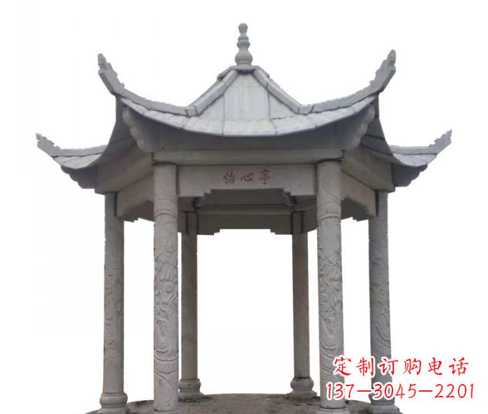 宜宾六角石雕凉亭 (5)