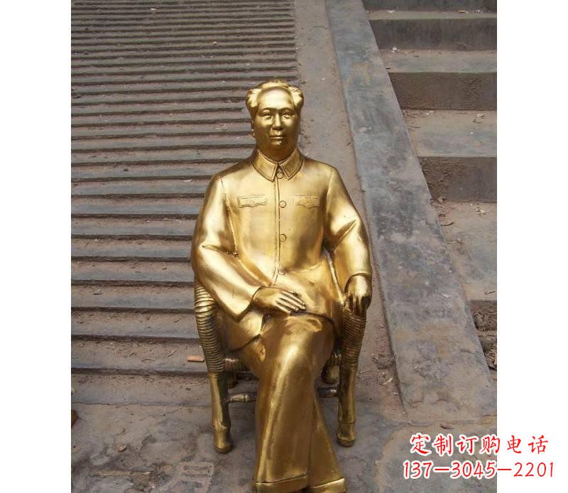 宜宾毛泽东伟人铜雕纪念像