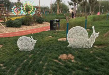 宜宾镂空不锈钢蜗牛雕塑