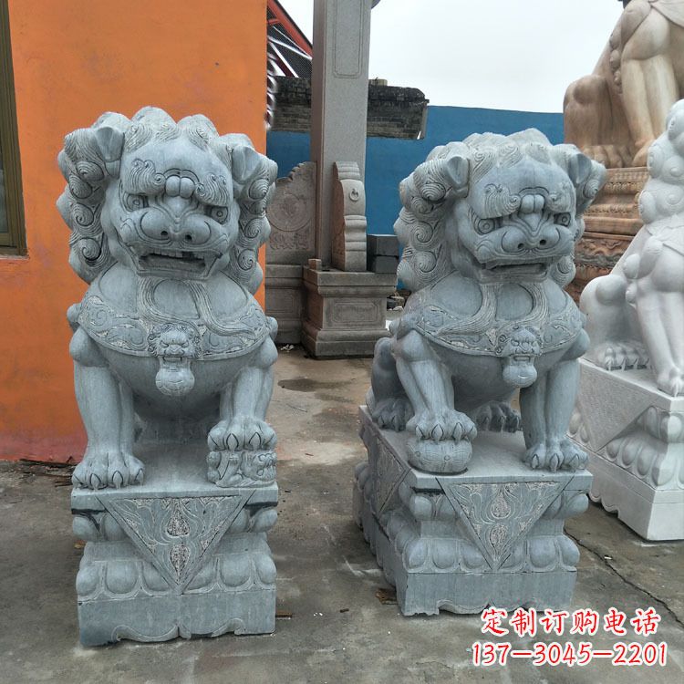 宜宾精美的青石北京小狮子雕塑