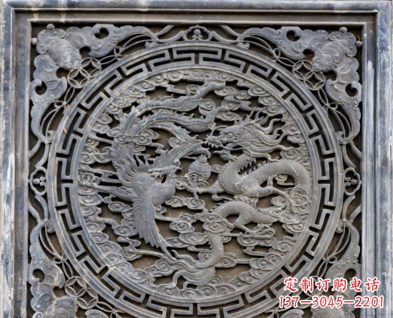 宜宾传统工艺青石龙雕精美绝伦