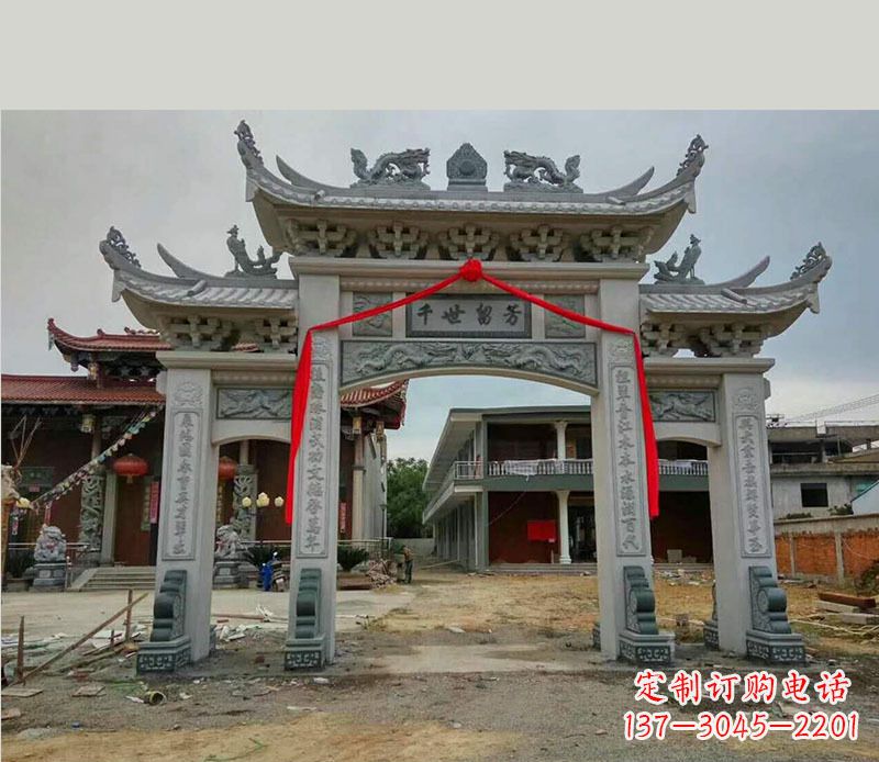 宜宾以传统工艺为源的独特牌坊石雕