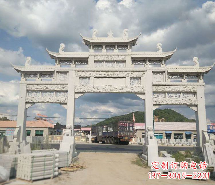 宜宾精美大理石牌坊石雕——给您的家园增添优雅气质