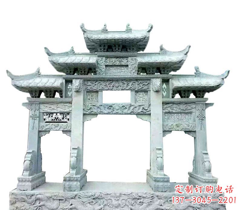 宜宾中领雕塑仿古牌坊石雕定制