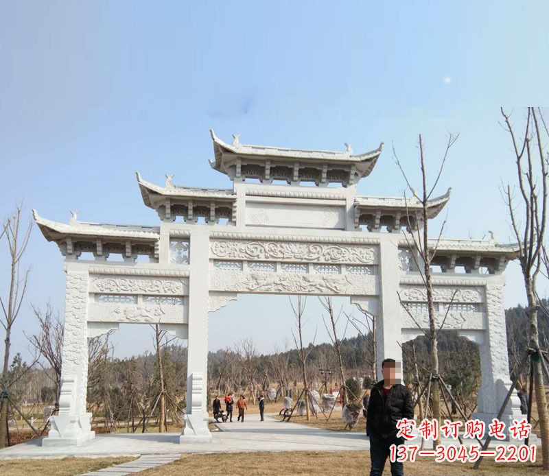宜宾中领雕塑-牌坊石雕精美无比