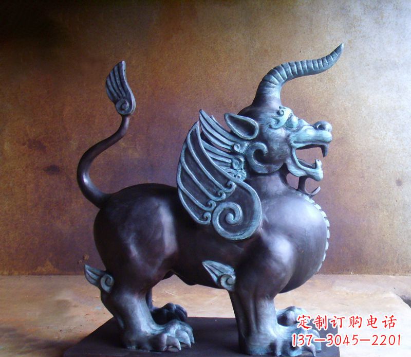 宜宾神兽独角兽铜雕塑