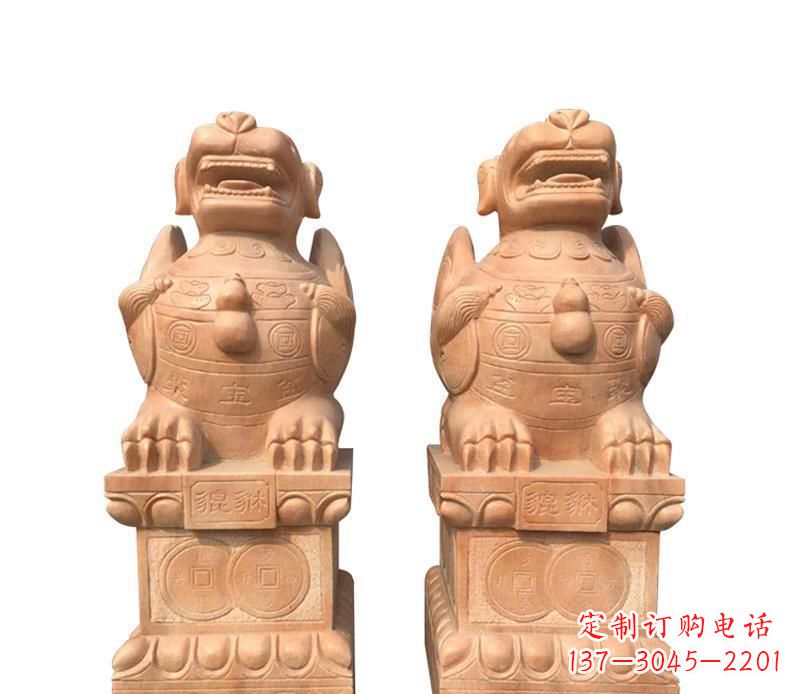 宜宾石雕古代神兽貔貅雕塑 