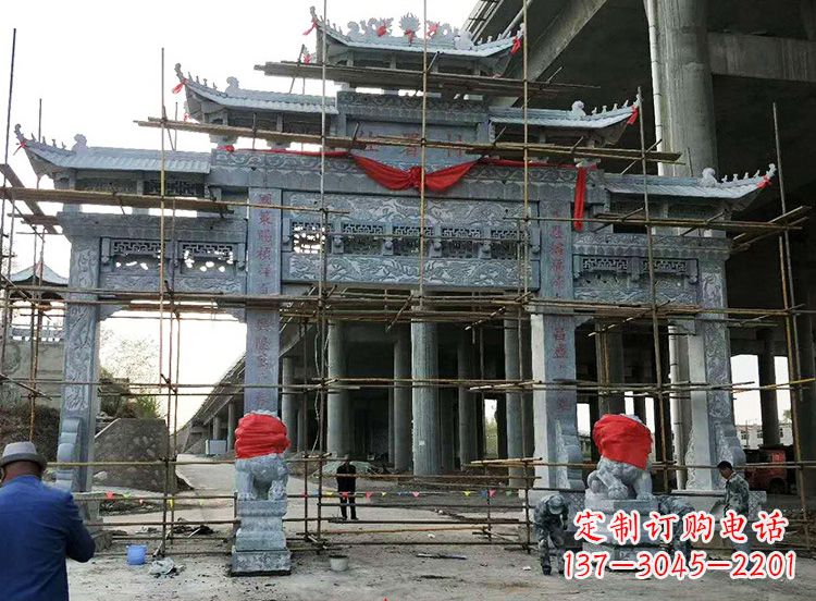 宜宾石雕牌坊|精致细腻的石雕雕塑