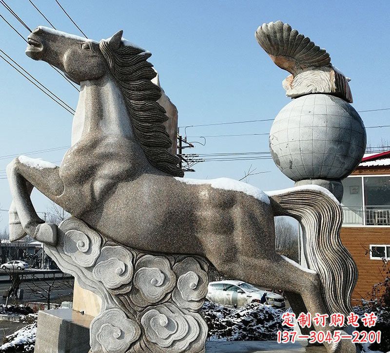 宜宾石雕祥云奔马