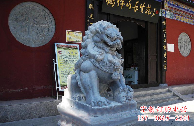 宜宾石狮子寺庙门口石雕