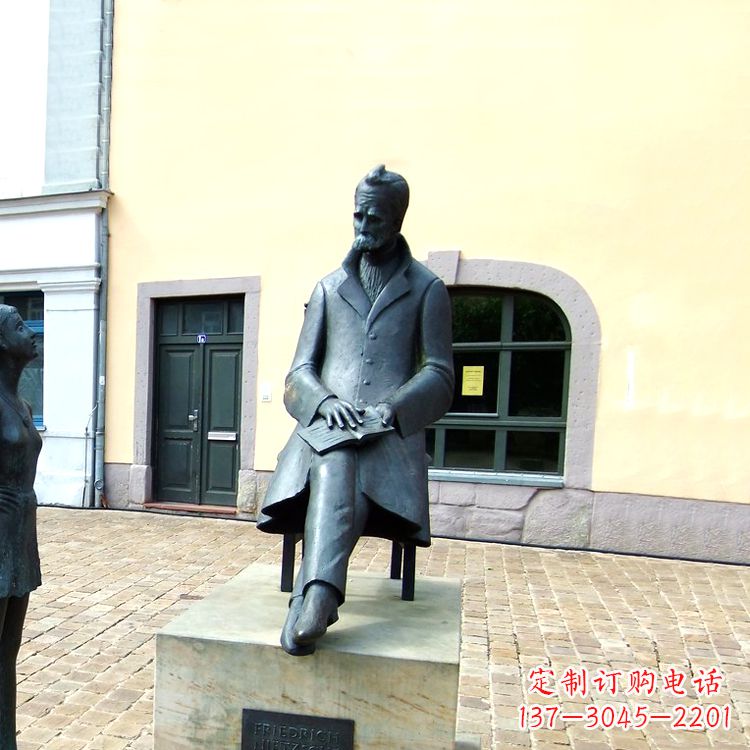 宜宾世界名人德国著名哲学家尼采铜雕景观雕塑