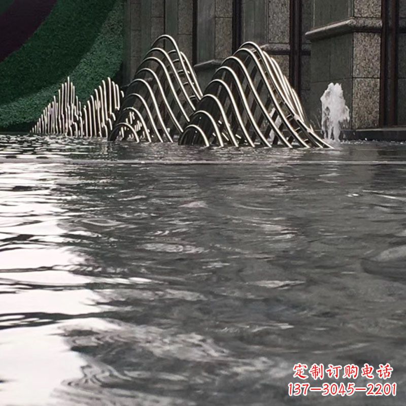宜宾水池水景假山不锈钢