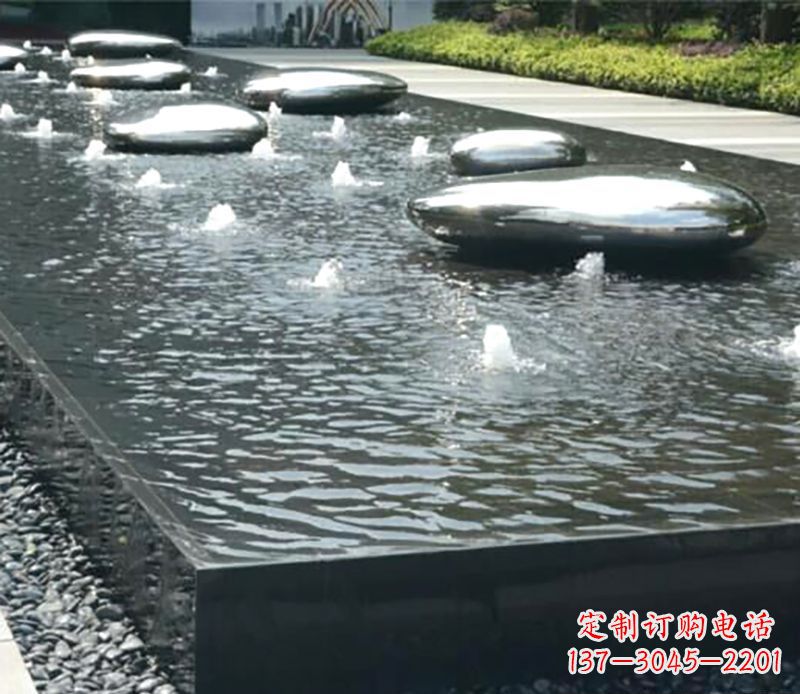 宜宾水滴水池不锈钢雕塑