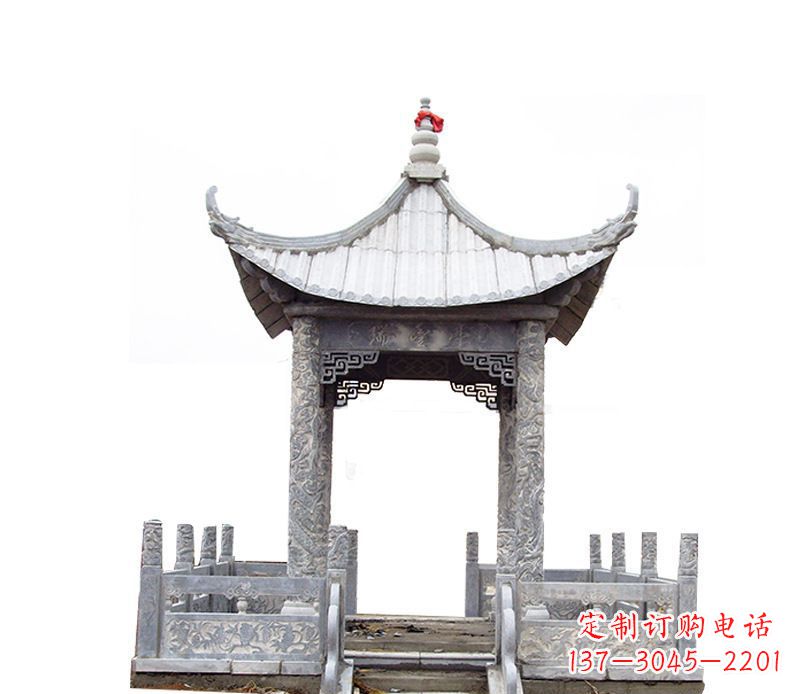 宜宾四角仿古石凉亭石雕