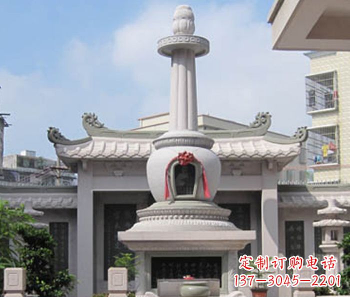 宜宾寺庙景观舍利塔石雕 (4)