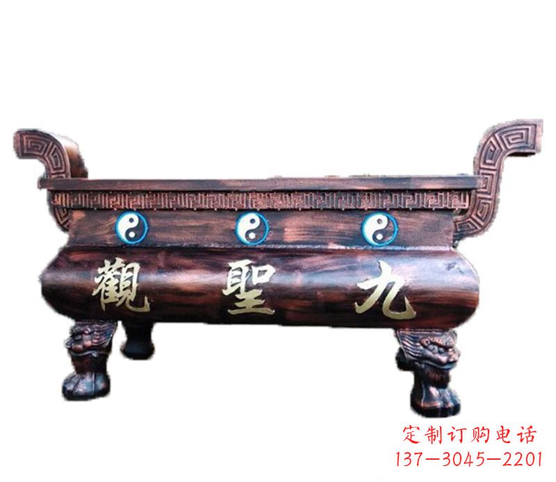 宜宾寺庙九龙香炉铜雕
