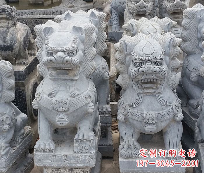 宜宾寺庙青石狮子石雕