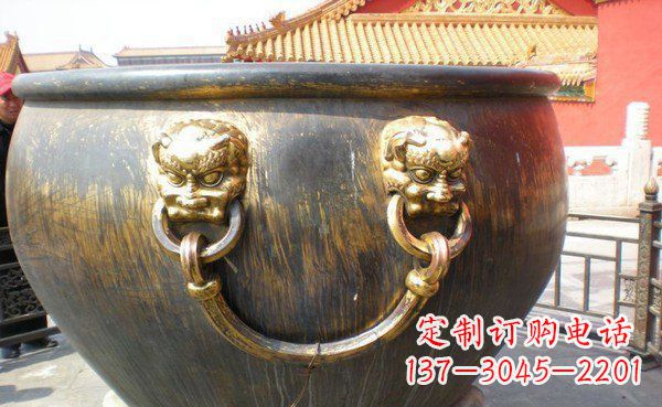 宜宾寺庙水缸铜雕 (3)
