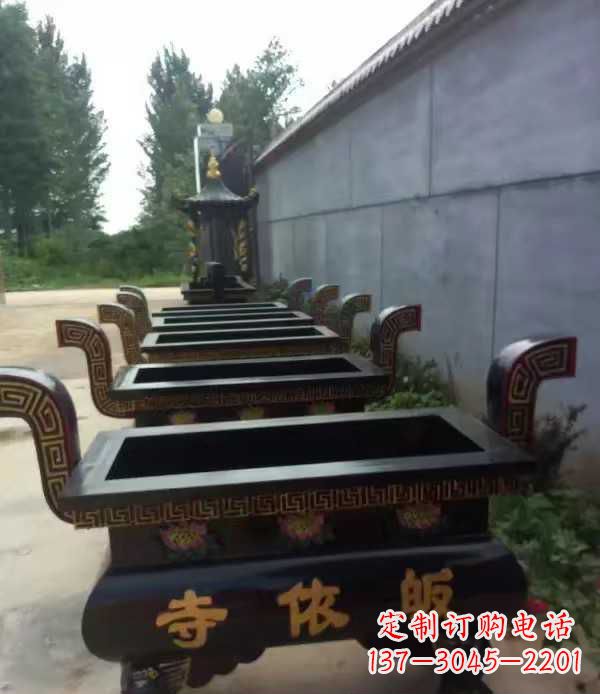 宜宾寺庙四足方形香炉铜雕