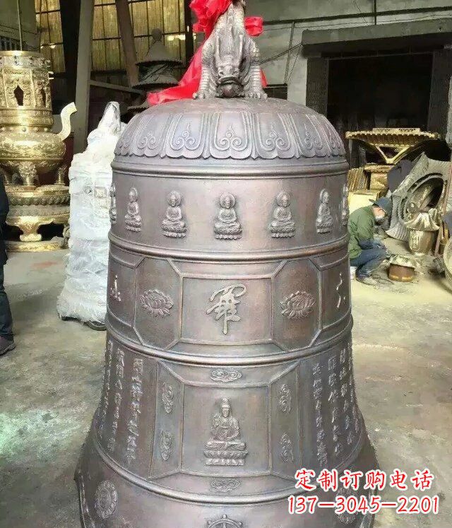 宜宾寺庙铜雕钟铸铜钟雕塑