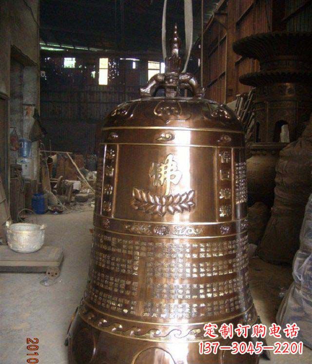宜宾寺庙铸铜钟铜雕