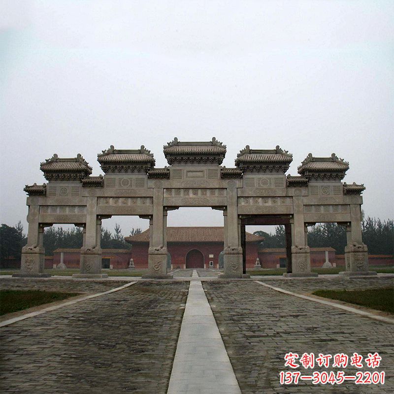 宜宾寺院五门石牌楼