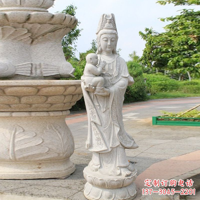 宜宾送子观音汉白玉石雕