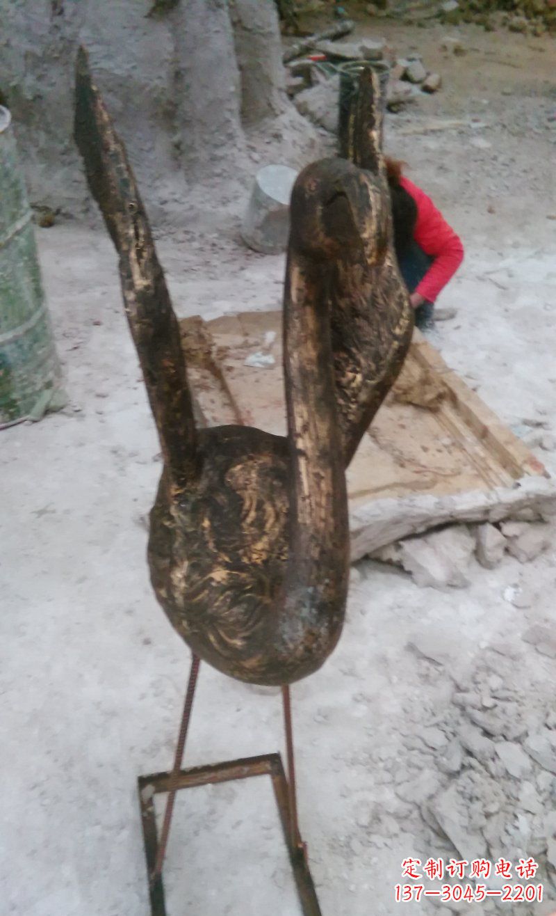宜宾天鹅动物铜雕 (2)