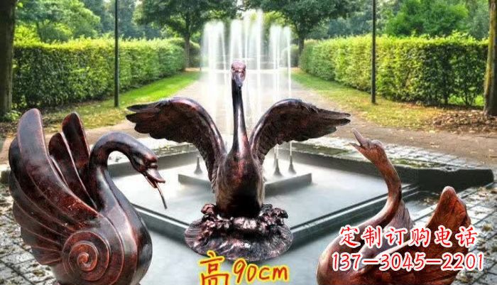 宜宾天鹅喷泉铜雕塑