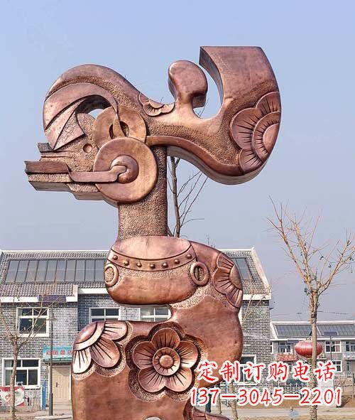 宜宾铜雕抽象皮影戏人物