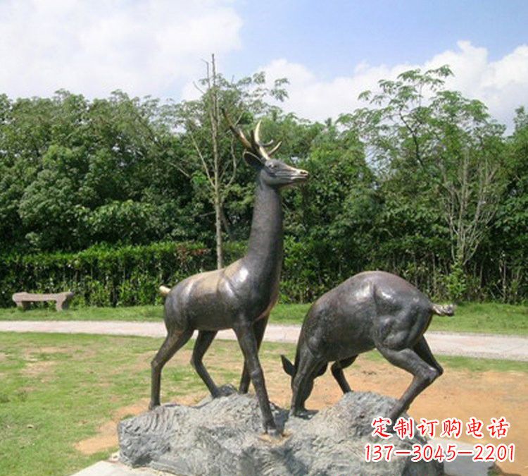 宜宾铜雕动物梅花鹿