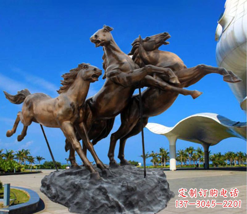 宜宾铜雕飞马广场动物雕塑