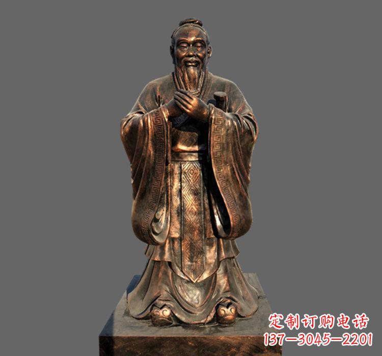 宜宾铜雕古代名人孔子