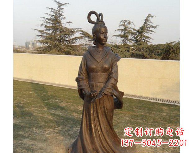 宜宾铜雕古代美女人物雕塑