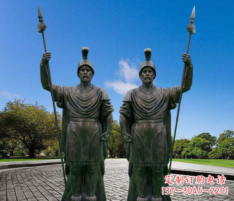 宜宾铜雕古罗马战士人物