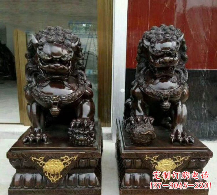 宜宾铜雕故宫狮子
