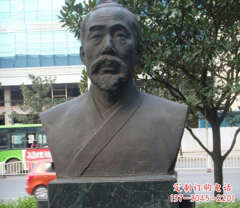 宜宾铜雕管仲名人雕塑肖像