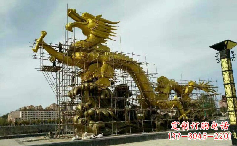 宜宾铜雕广场神龙景观摆件