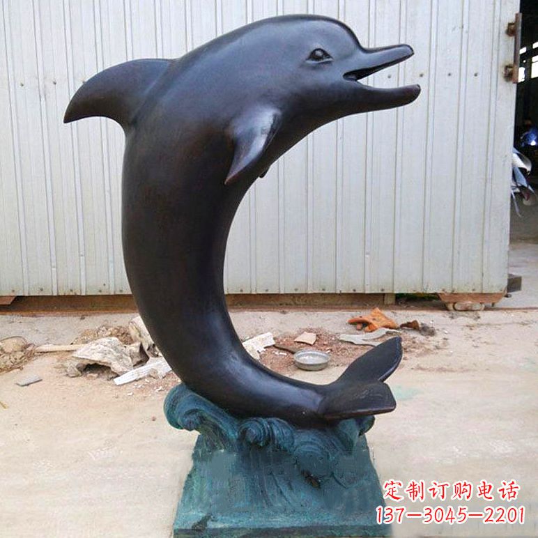 宜宾铜雕海豚雕塑