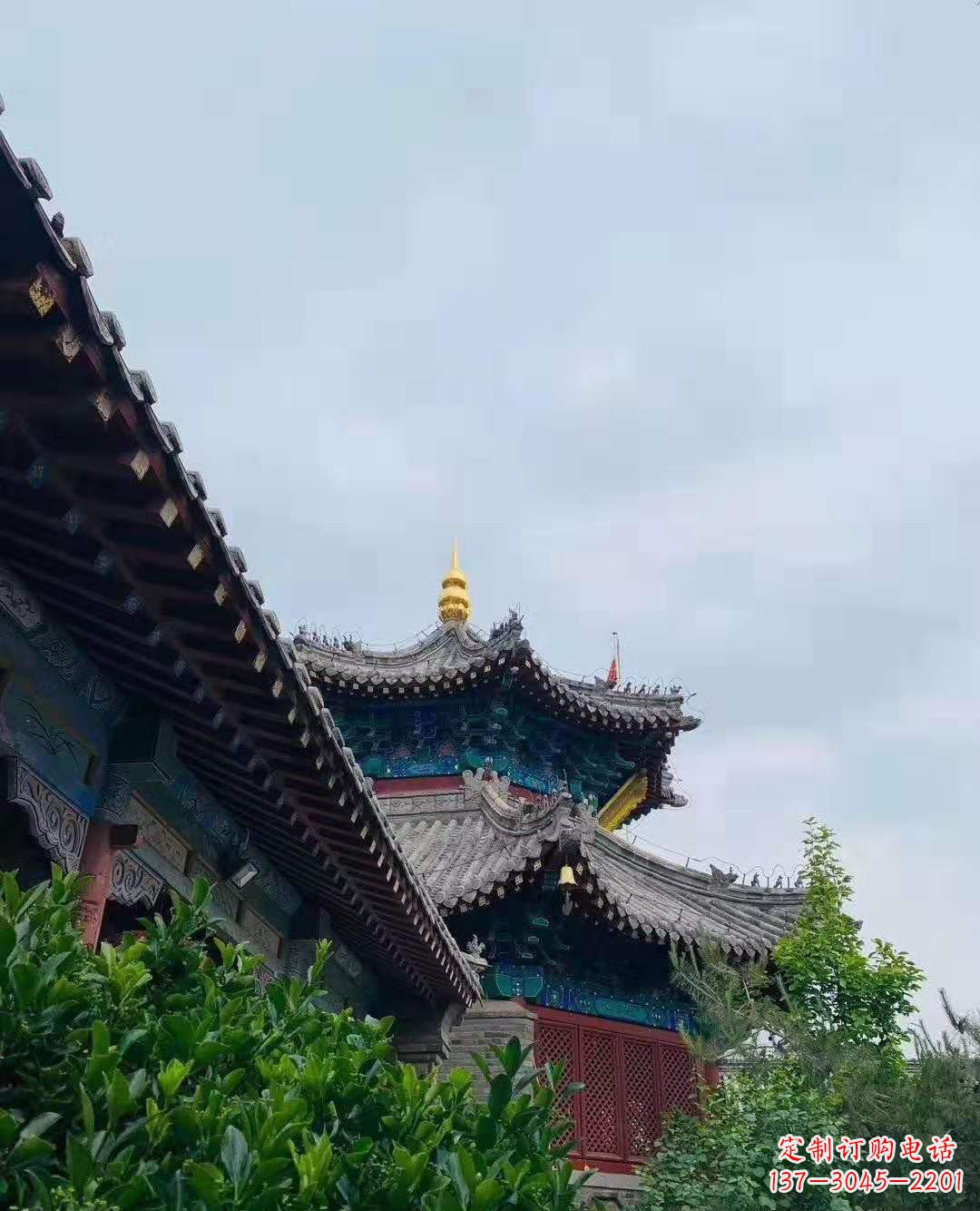 宜宾铜雕葫芦塔顶寺庙摆件 