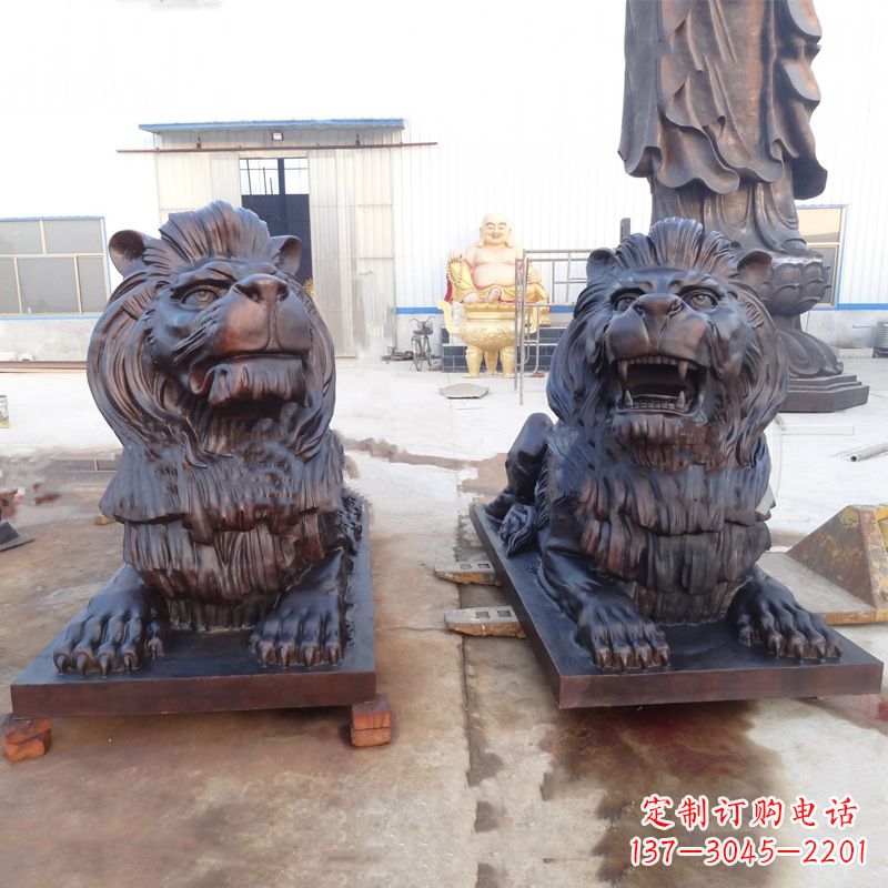宜宾铜雕汇丰狮子雕塑